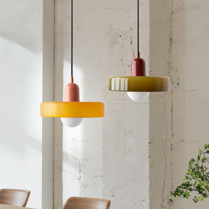 Kleurrijke Hanglamp in Bauhaus-stijl - StiloGlas