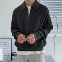 Klassischer Zipped Herrenpullover - Wellington