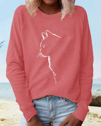 Sweatshirt mit Katzenprint – Paws