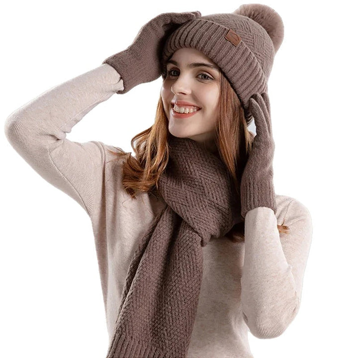 Trendy Damen Winter Beanie Set - Lara