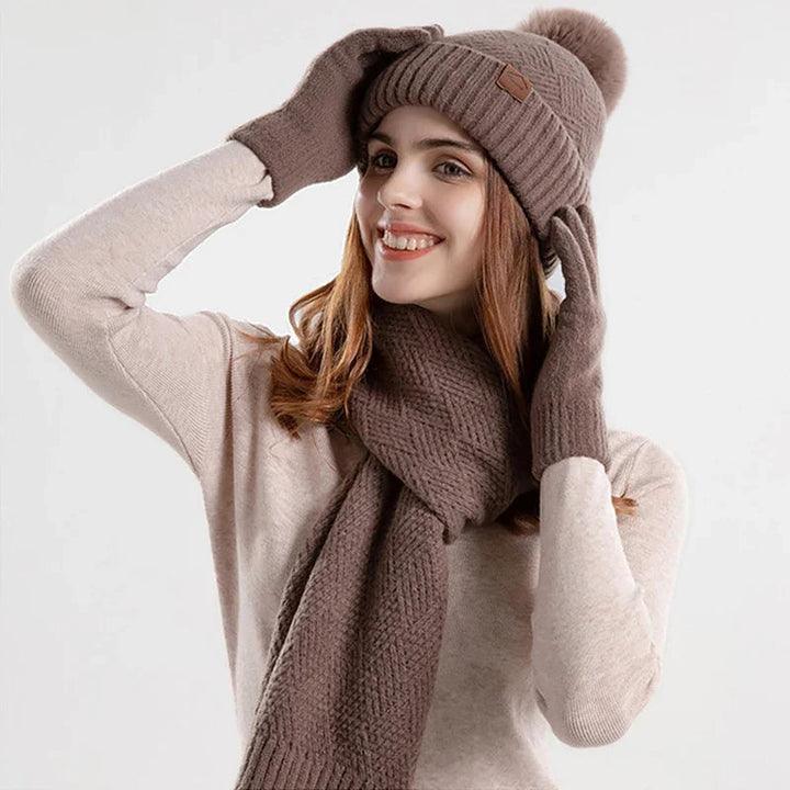 Trendy Damen Winter Beanie Set - Lara