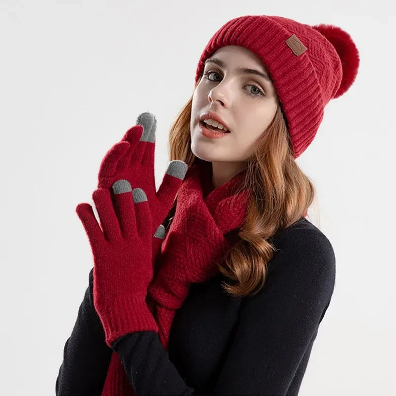 Trendy Damen Winter Beanie Set - Lara