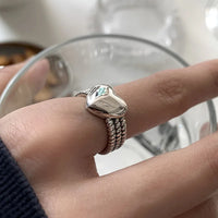 Breiter Herz-Eleganz-Ring