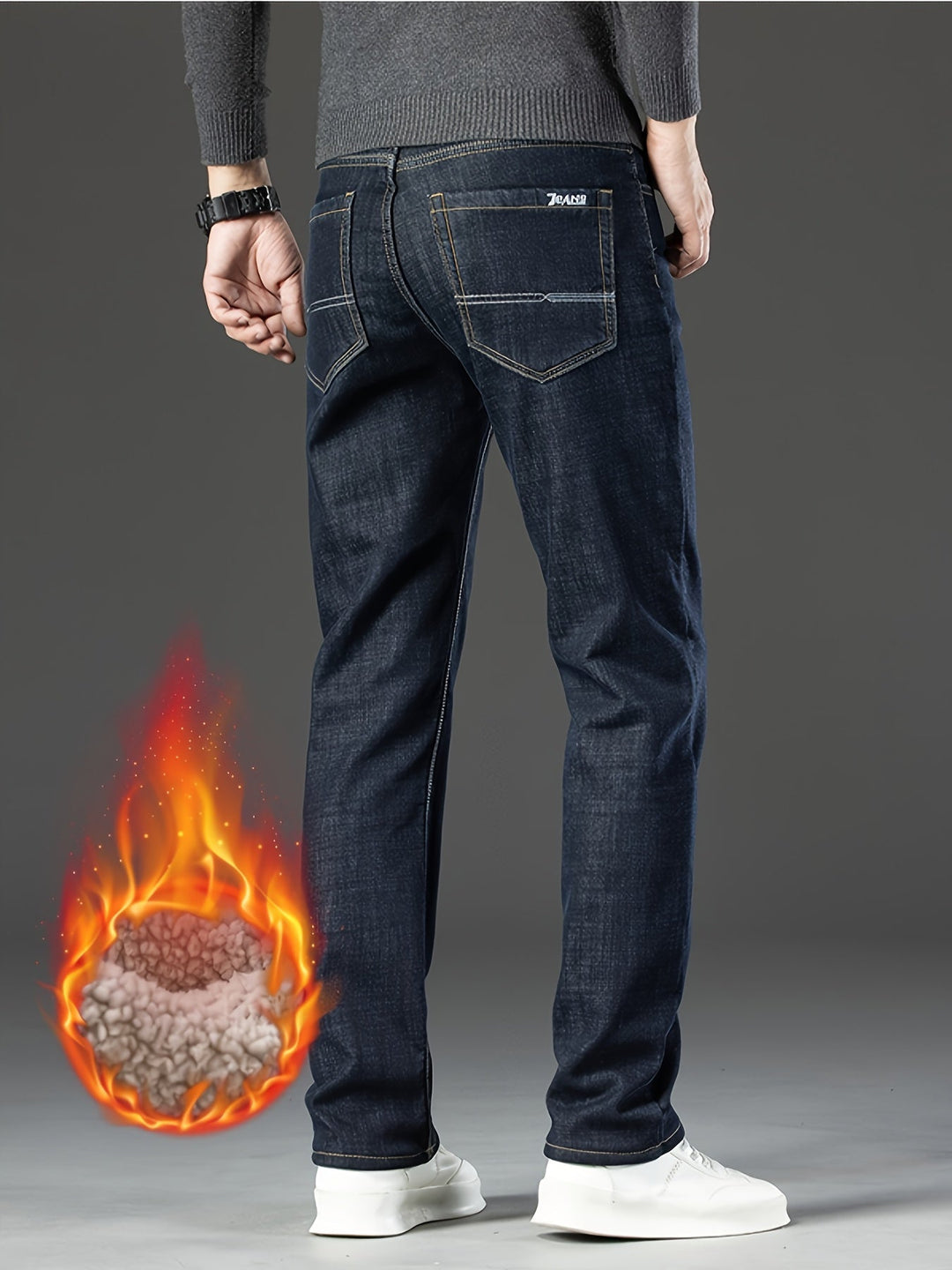 Warme Herren Winterjeans mit Fleecefutter - Grayson