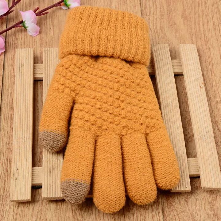 Gestrickte Touchscreen-Handschuhe für Damen – Amara