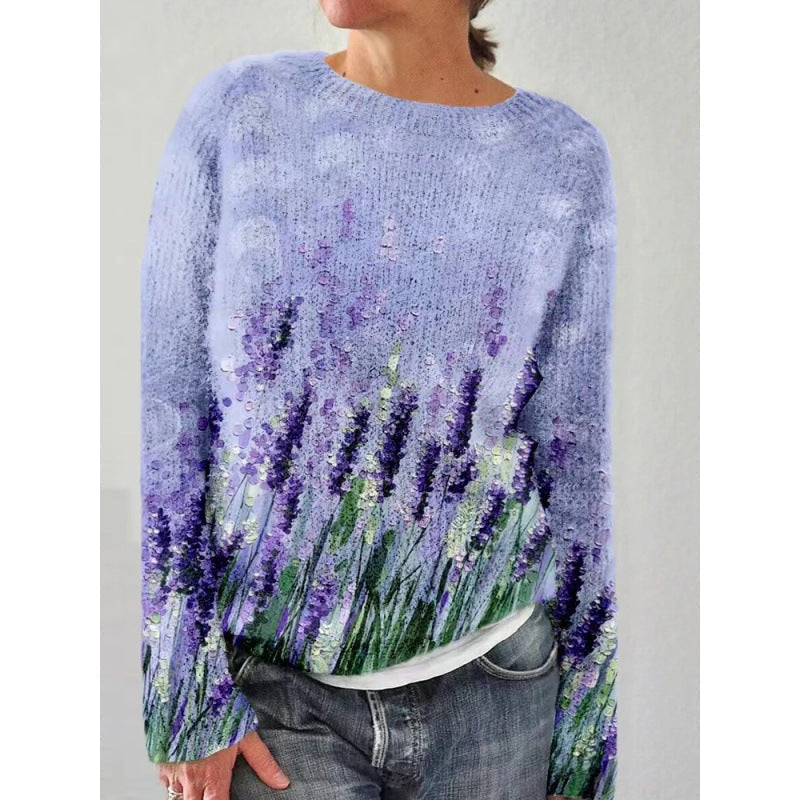 Pullover mit Blumenmuster und Lebendigen Farben - Florina