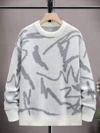 Herrenpullover mit Grafischem Print – Arvid