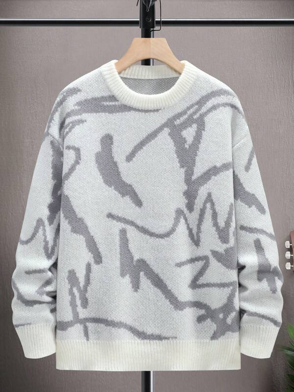 Herrenpullover mit Grafischem Print – Arvid