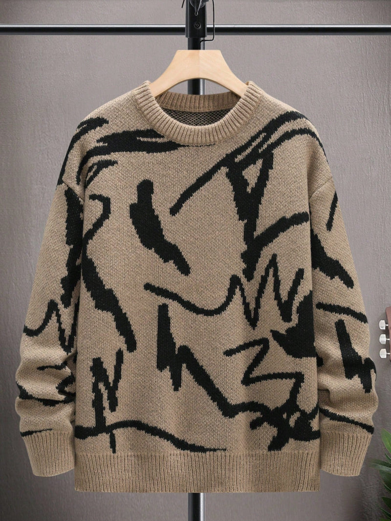 Herrenpullover mit Grafischem Print – Arvid