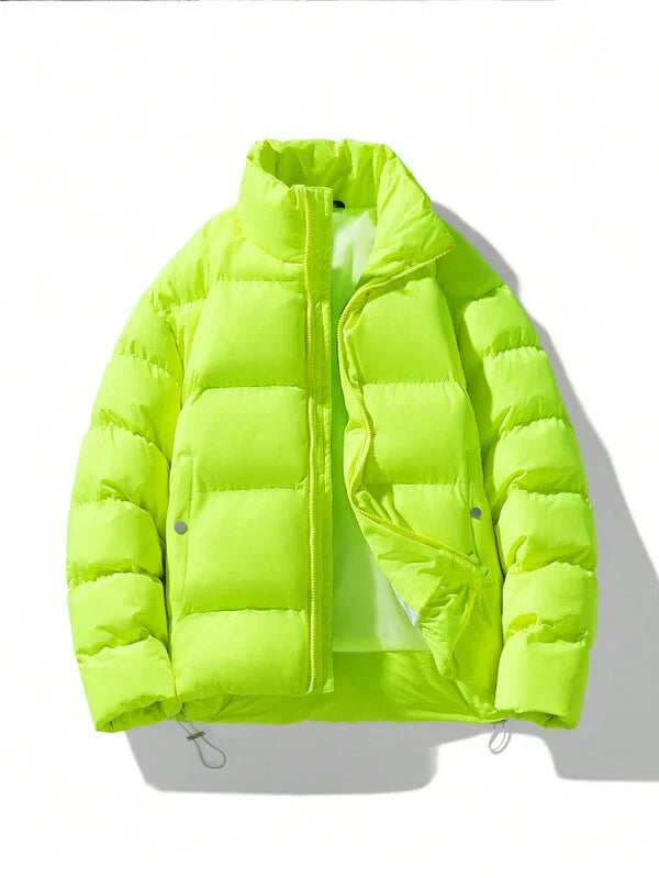 Oversize Fluoreszierende Herren-Winterjacke – Vigoro