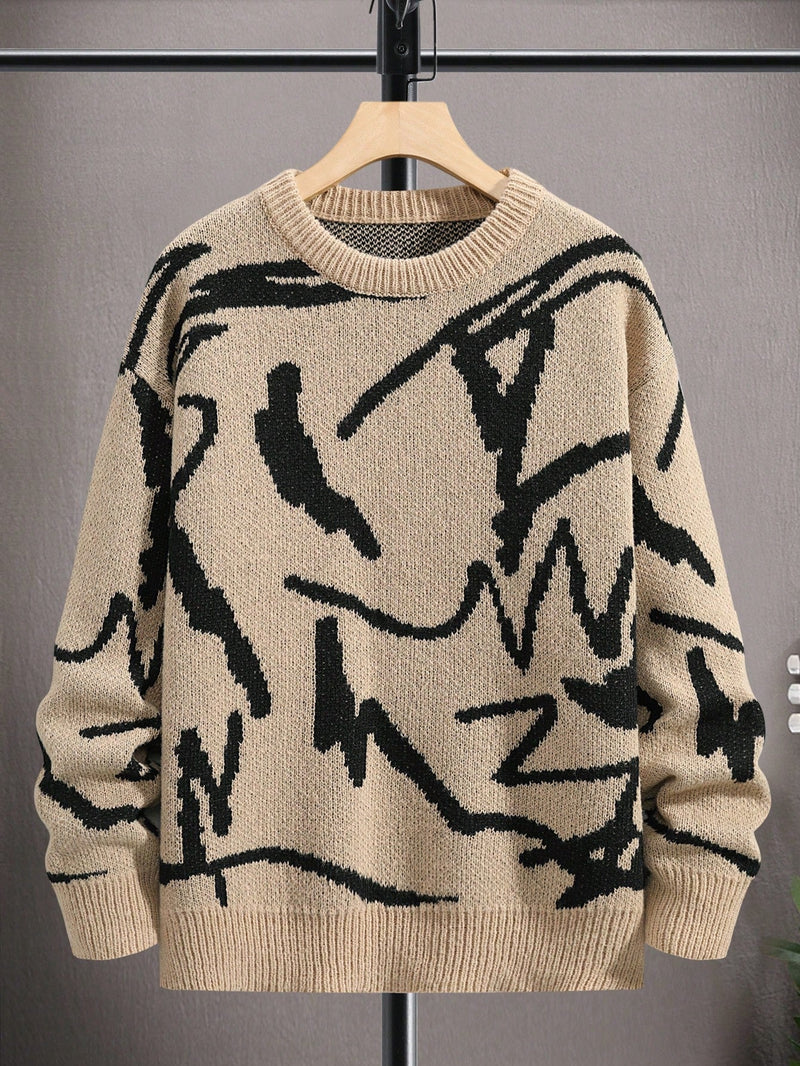 Herrenpullover mit Grafischem Print – Arvid