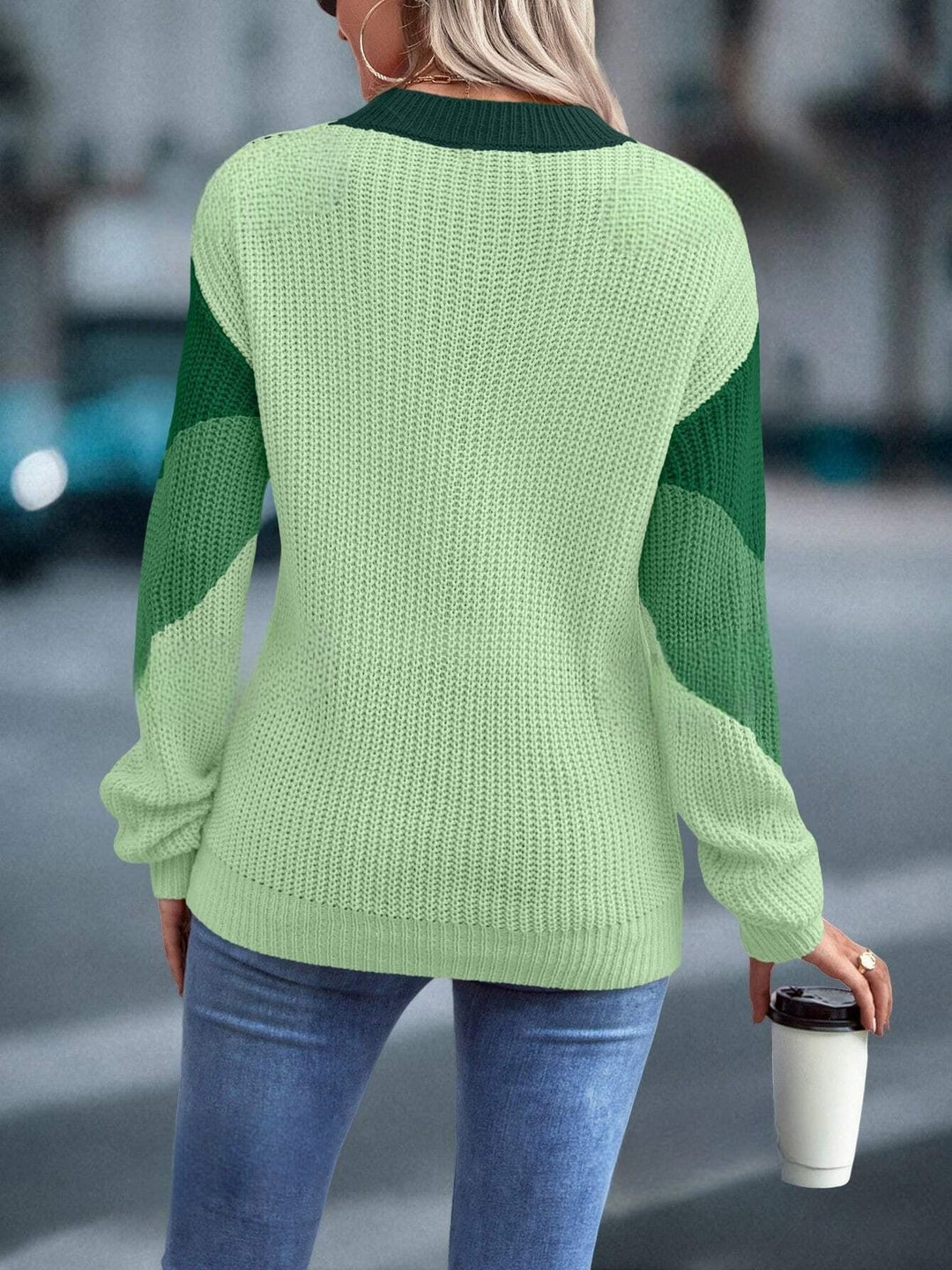 Farbenfroher Crew-Neck-Pullover – Emmeline