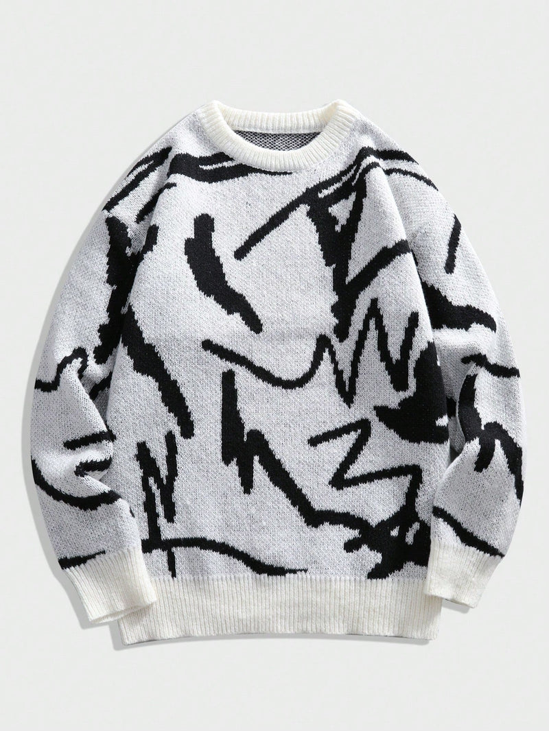 Herrenpullover mit Grafischem Print – Arvid