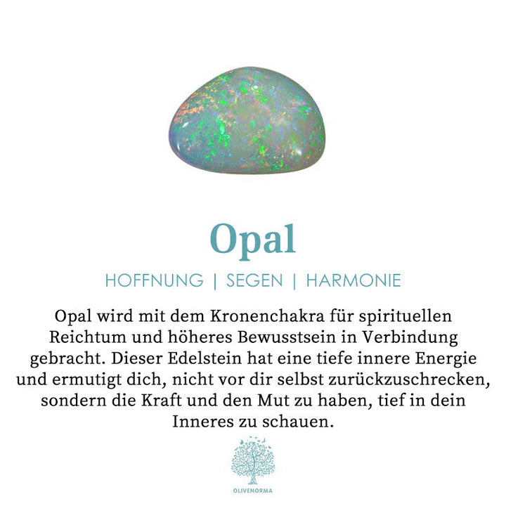 Saphir- und Opal-Ringset (3-teilig) – Isabella