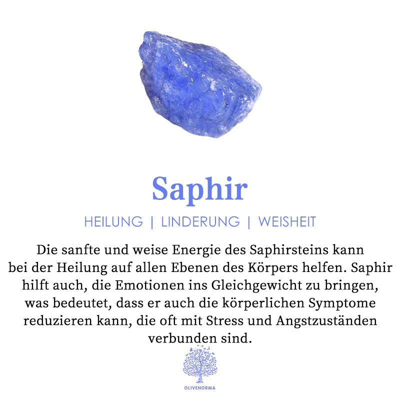 Saphir- und Opal-Ringset (3-teilig) – Isabella