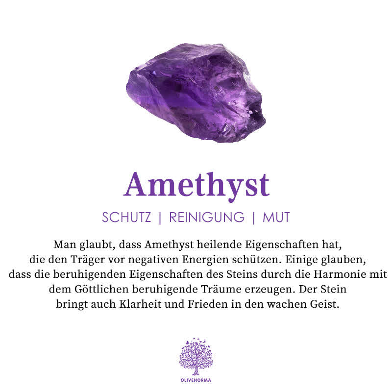 Natürliche Kristall-Amethyst-Heilende Halskette – Lyra