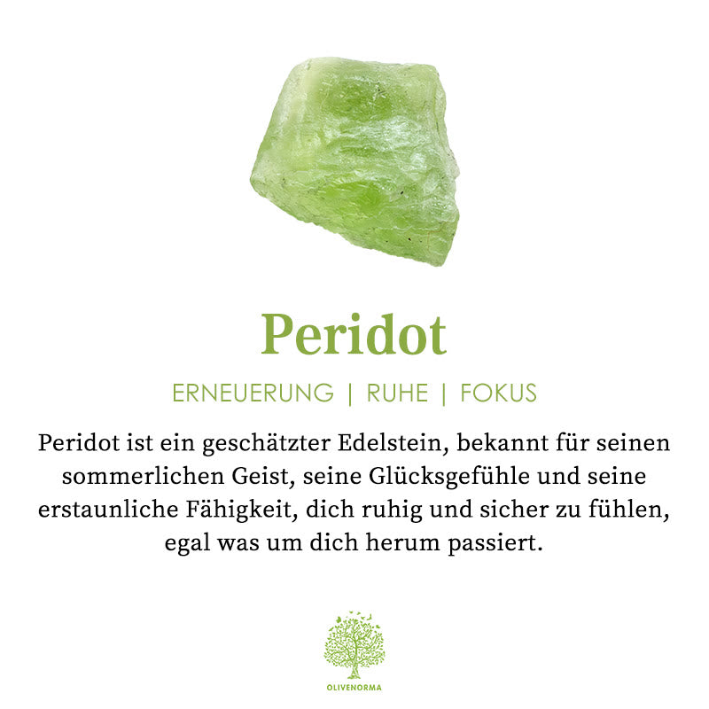 Natürlicher Peridot mit Zirkonring – Selene