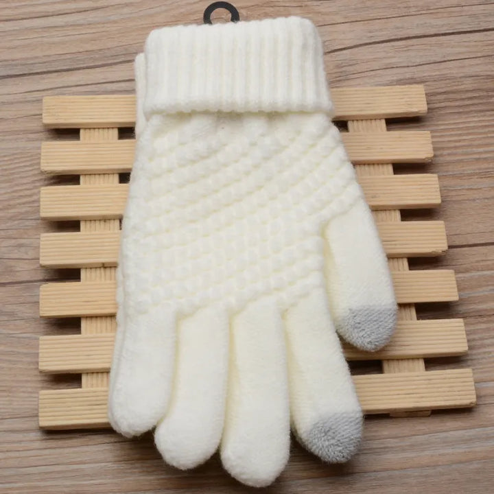 Gestrickte Touchscreen-Handschuhe für Damen – Amara