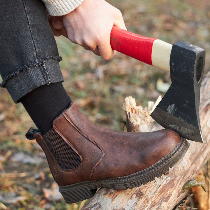 Orthopädische Leder Sicherheitsstiefel für Herren - Matthias