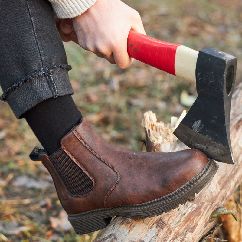 Orthopädische Leder Sicherheitsstiefel für Herren - Matthias