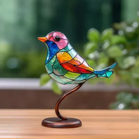 Luxuriöse Vogelstatuetten aus Buntglas – EleganBird