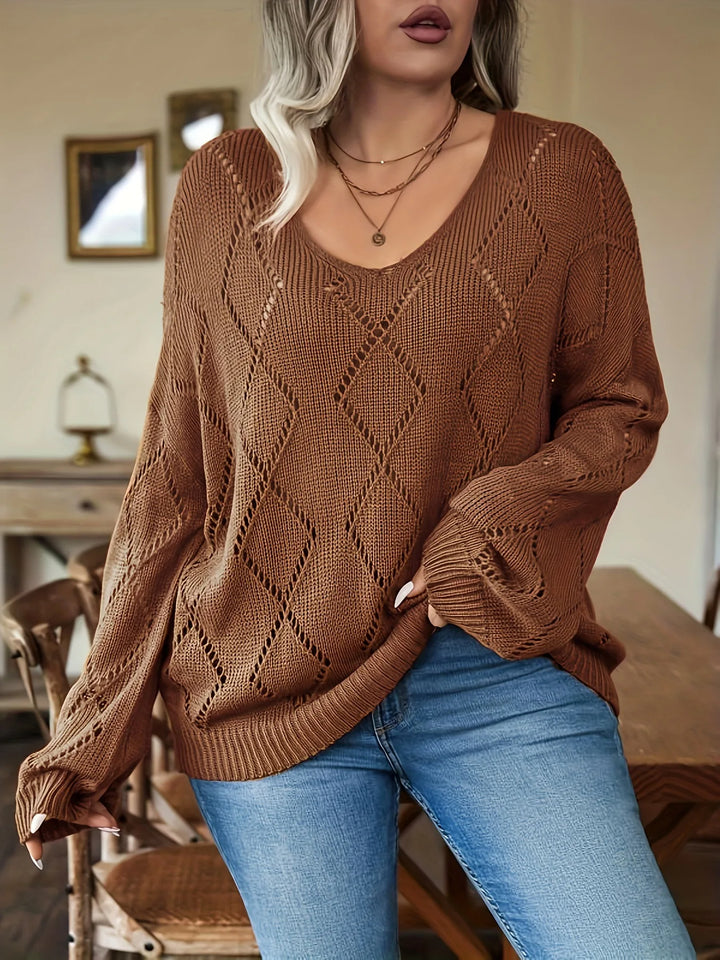 Euro Chic gemütlicher Strick-Pullover