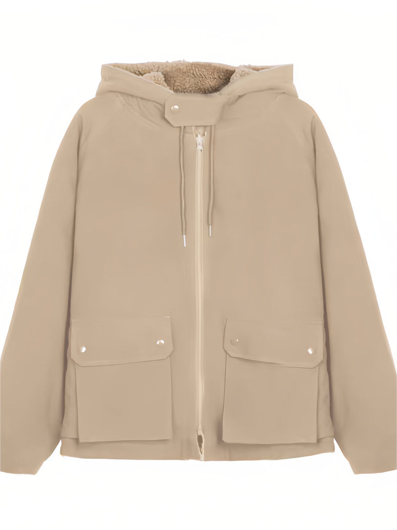 Warmer Oversized Damenmantel mit Kapuze - Freya Fleece Parka