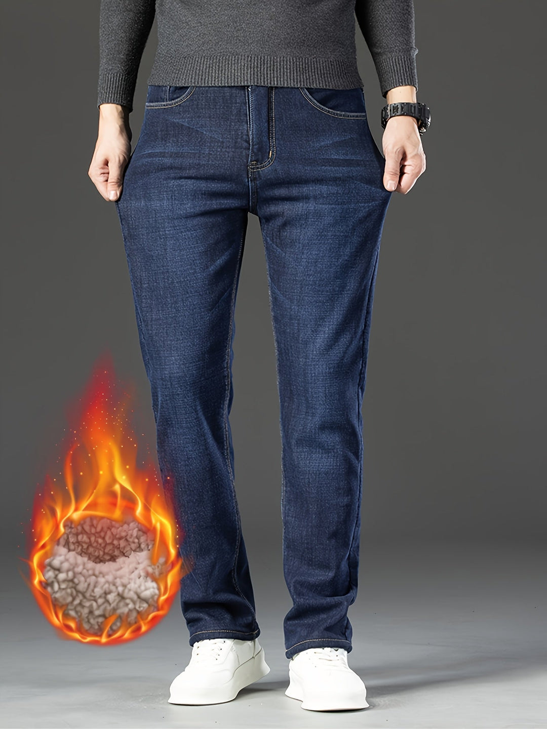 Warme Herren Winterjeans mit Fleecefutter - Grayson