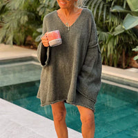 Trendy Damenpullover mit V-Ausschnitt - Clara