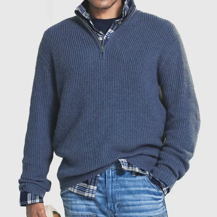 Casual Herren-Sweater mit Reißverschluss - Max