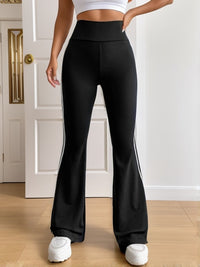 Gestreifte Damen Flared Hose mit Hoher Taille - Lucia