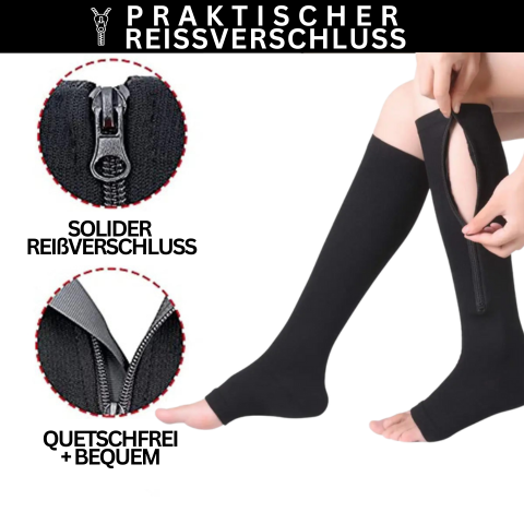 Orthopädische Kompressionsstrümpfe mit Reißverschluss - ComfortZip