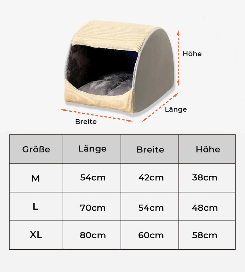 Bequemer Hundezeltbett - CozyCave