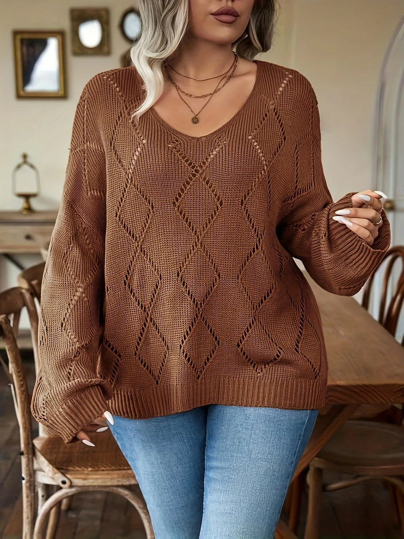 Euro Chic gemütlicher Strick-Pullover