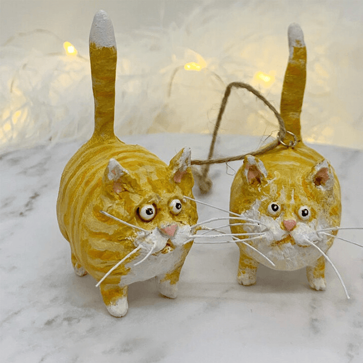 Einzigartiges Handgemachtes Katzen-Weihnachtsornament - Purrfect Holiday Hangers