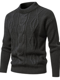 Unifarbener Strickpullover für Herren – Theo