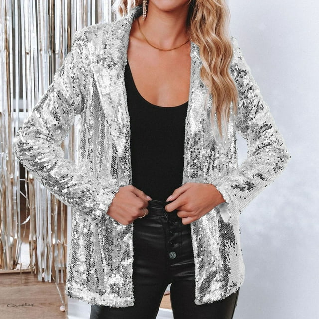 Trendiger Pailletten Blazer - Olivia