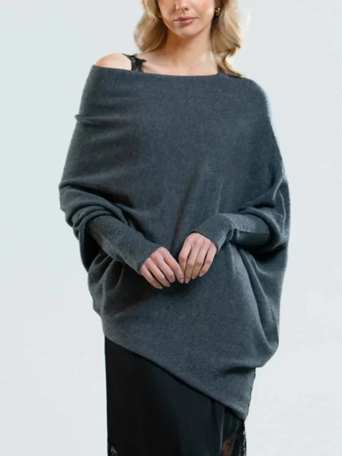 Asymmetrischer Oversized Damenpullover – Sophia