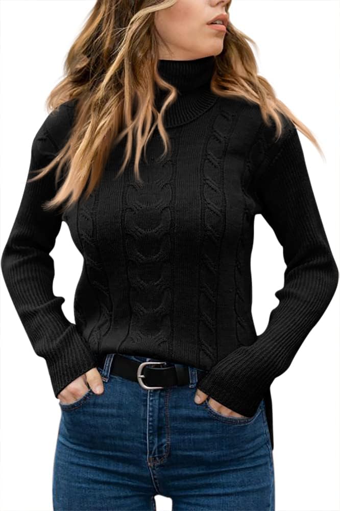 Stilvoller Strick-Rollkragenpullover für Damen - Denise