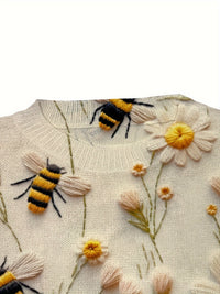 Trendy Damen-Sweater mit Bienenmotiv - Sophie