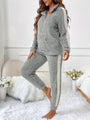 Weiches Plüsch Lounge Pyjama Set mit Farbeakzenten - Lyra