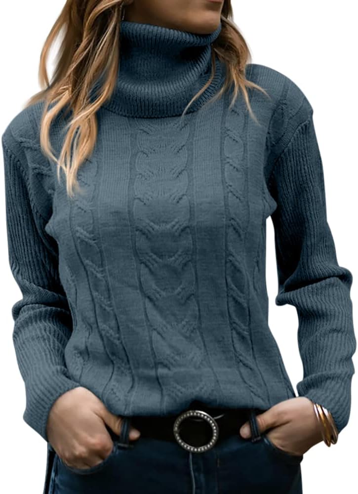 Stilvoller Strick-Rollkragenpullover für Damen - Denise