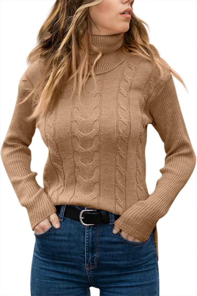 Stilvoller Strick-Rollkragenpullover für Damen - Denise