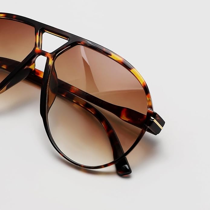 Retro Oversized Aviator Sonnenbrille - Amara