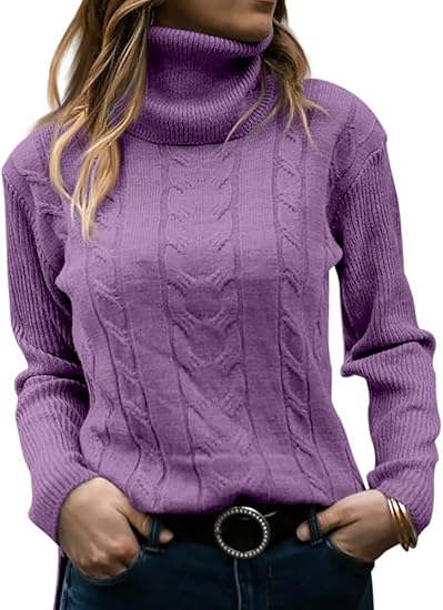 Stilvoller Strick-Rollkragenpullover für Damen - Denise