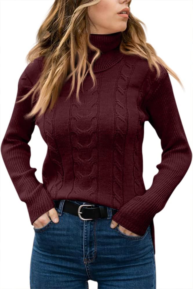 Stilvoller Strick-Rollkragenpullover für Damen - Denise