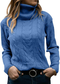 Stilvoller Strick-Rollkragenpullover für Damen - Denise