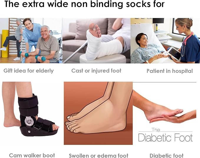 Extra Breite Diabetiker- und Lymphödem-Socken – VitalSox