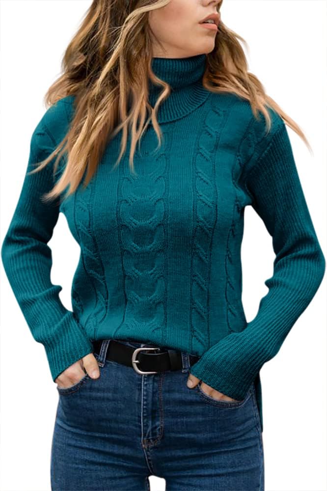 Stilvoller Strick-Rollkragenpullover für Damen - Denise