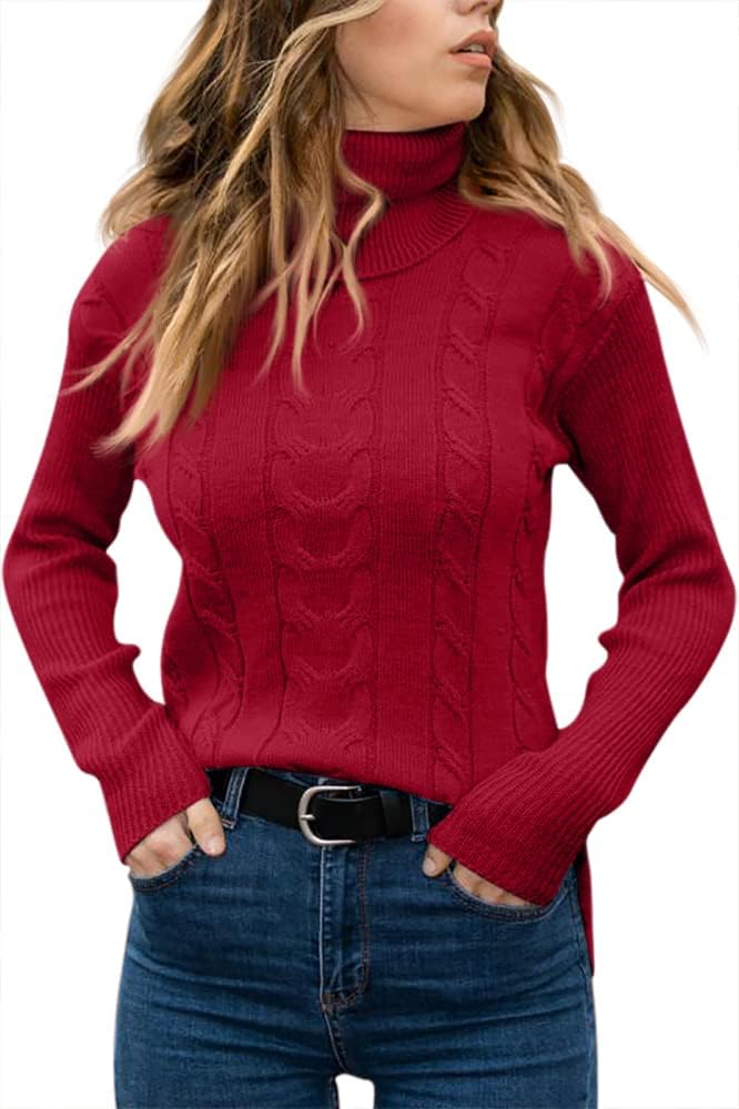 Stilvoller Strick-Rollkragenpullover für Damen - Denise